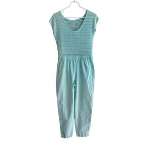 Access Code Summer Romper Blue Green Size M‎ Scoop Neck Mesh One Piece